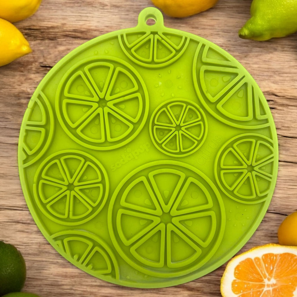 Citrus Design eMat - Enrichment Lick Mat For Dogs and Cats - with Suction Cups | USA Made