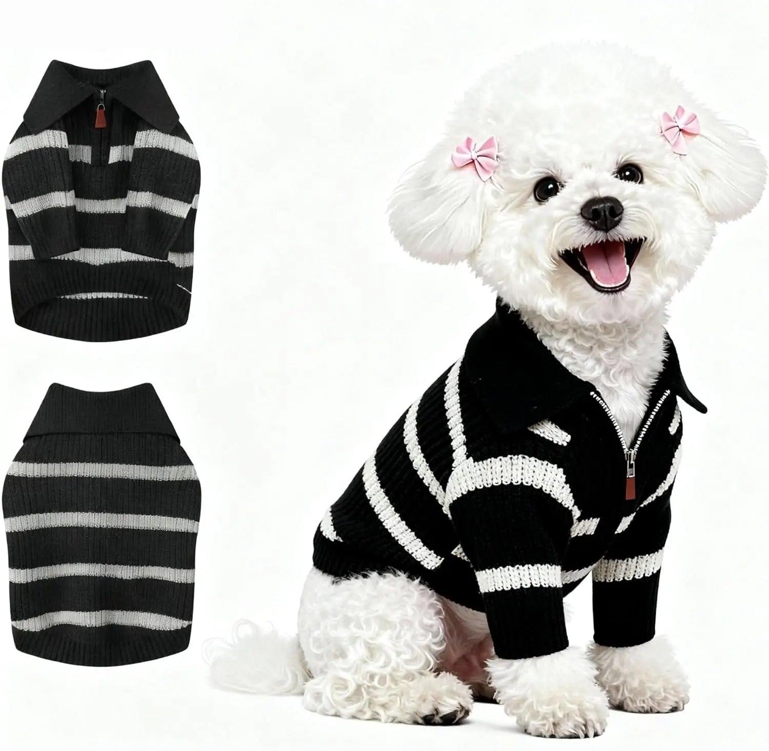 Small Dog Warm Turtleneck Cable Knit Sweater Thermal Pullover All Colors