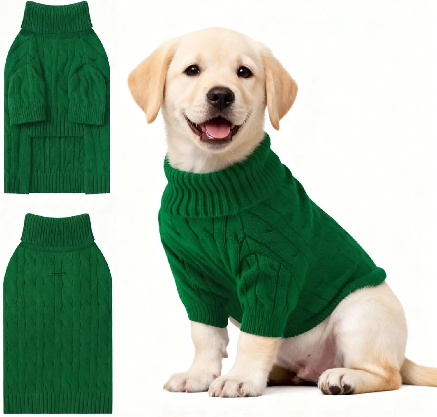 Small Dog Warm Turtleneck Cable Knit Sweater Thermal Pullover All Colors