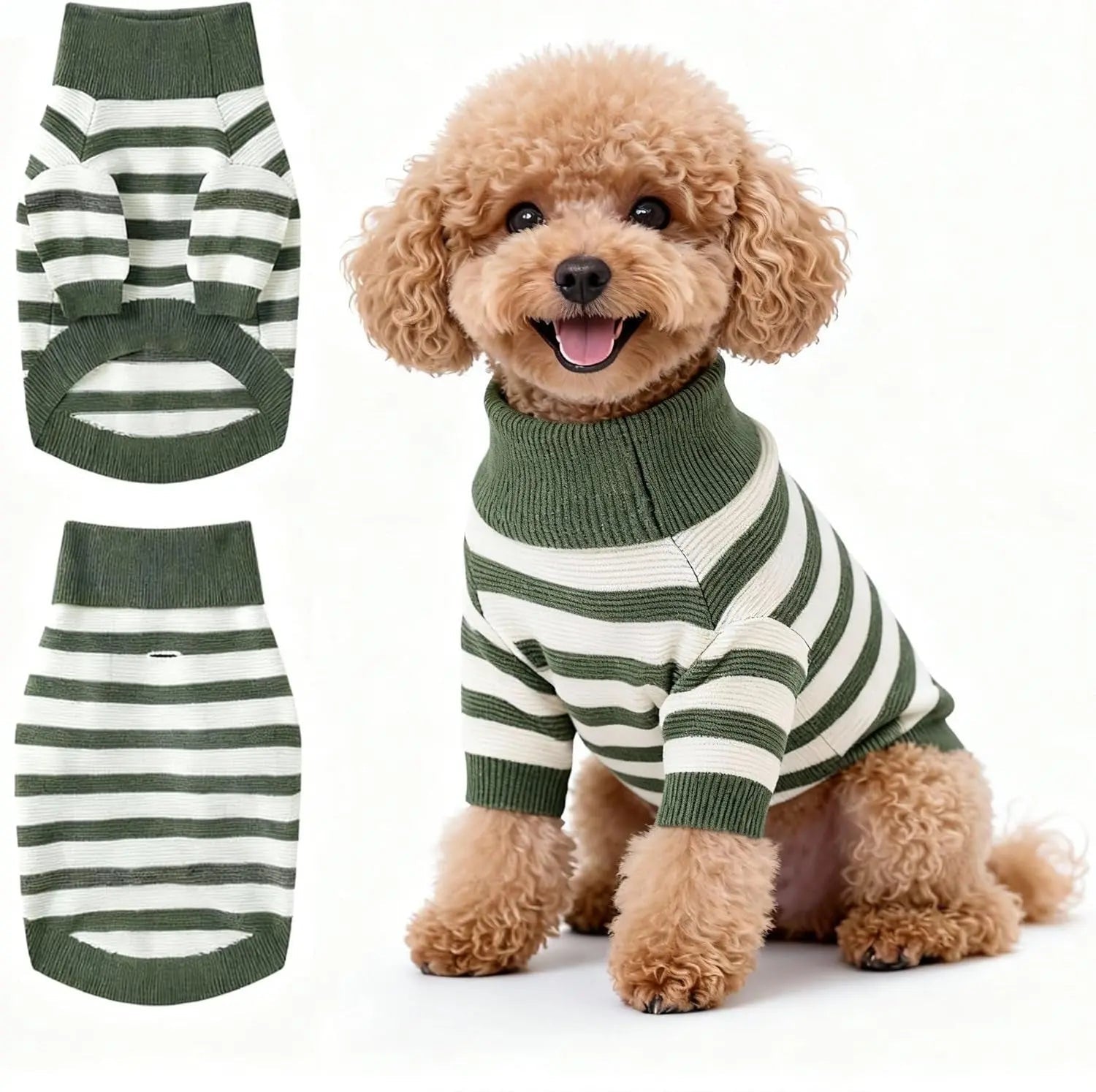 Small Dog Warm Turtleneck Cable Knit Sweater Thermal Pullover All Colors