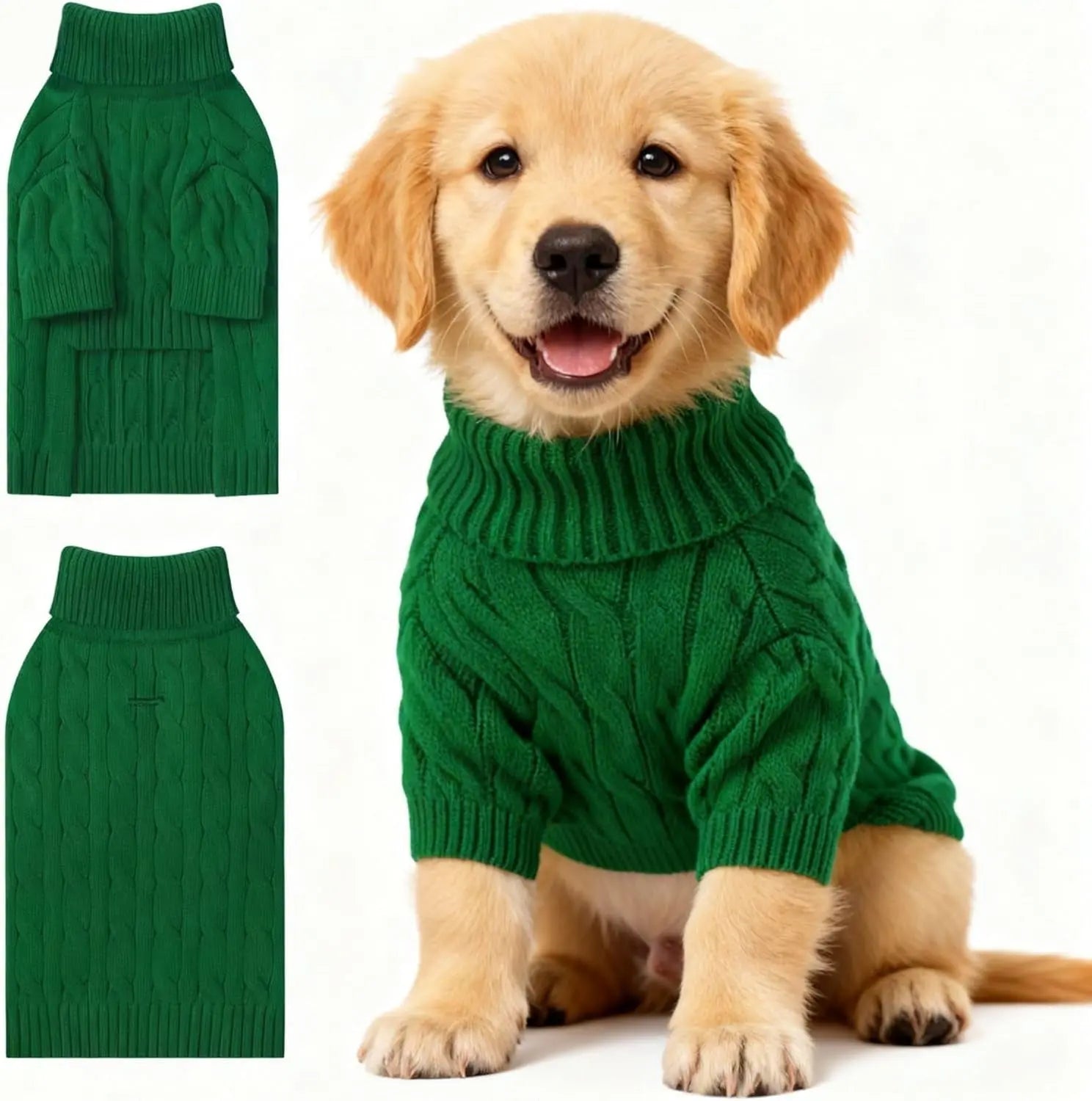 Small Dog Warm Turtleneck Cable Knit Sweater Thermal Pullover All Colors