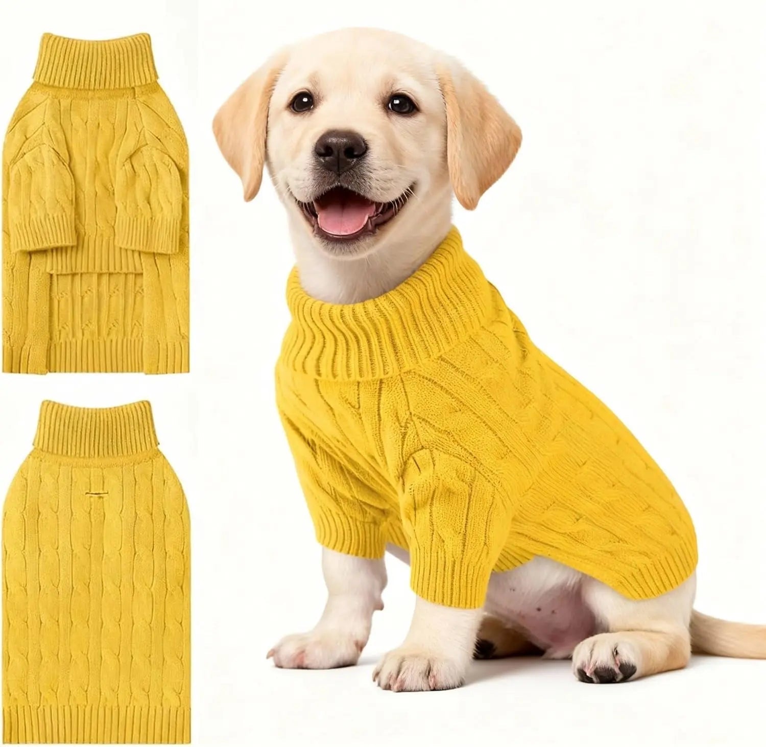Small Dog Warm Turtleneck Cable Knit Sweater Thermal Pullover All Colors